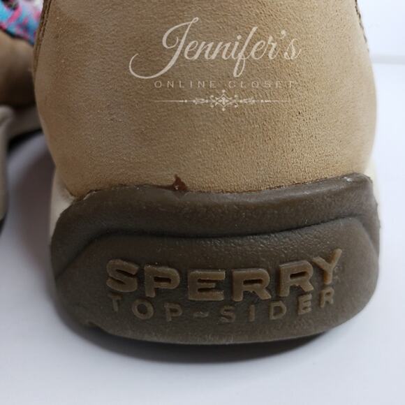 Sperry Top Slider Girls Laguna Leopard Print Boat Shoes Size 4.5M - Picture 9 of 13